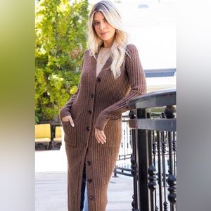 S40-Button Down Sweater Duster